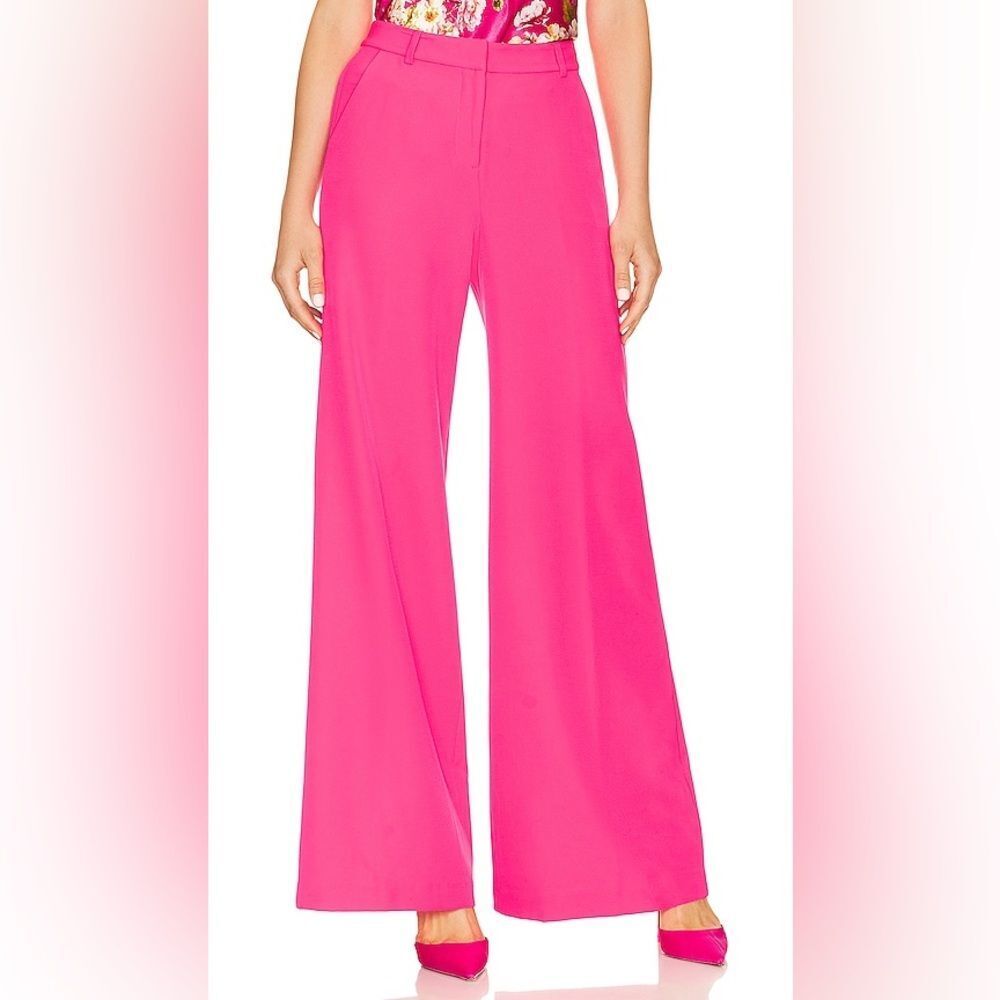 NWT L’AGENCE Pilar Pink Wide Leg Pant Trouser - Picture 7 of 13